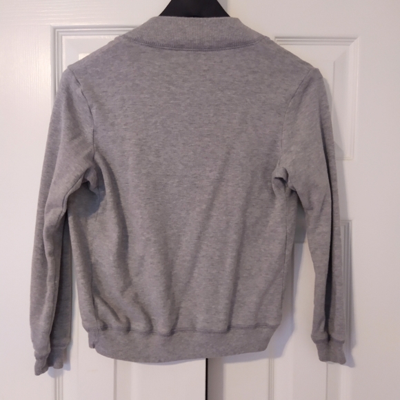 Light Gray Mid Sleeve Cardigan Shrug Grey - Picture 2 of 3